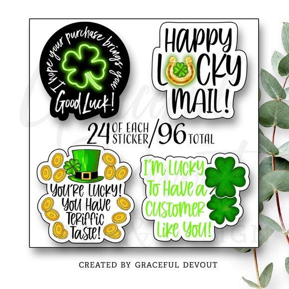 Graceful Devout Other - 🍀 St. Patrick’s Day Sticker Bundle Variety Pack [GD50-96]